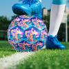 Flamingo Indoor Soccer Ball Size 5 Colorful All Ages Machine Stitched PVC Competition Ready Durable High-Bounce