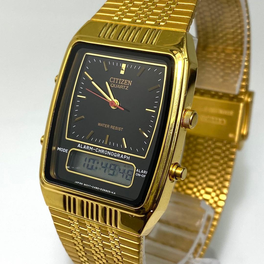 Б/у Рабочие Неиспользованные Ана-Диджи Часы CITIZEN C480-001182