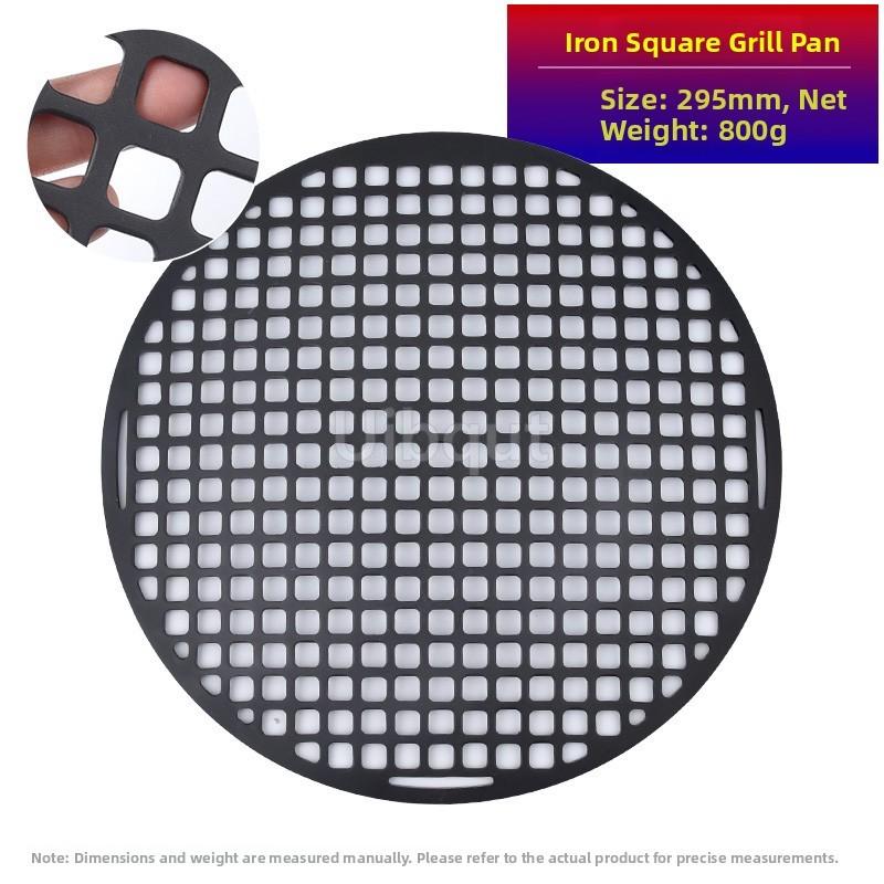 Stainl Steel Non-sti BBQ Net Tray Round Plate Pan Restaurant Round Fried Meat Korean Bbq Grill Grille Barbecue Korean Grill Pan
