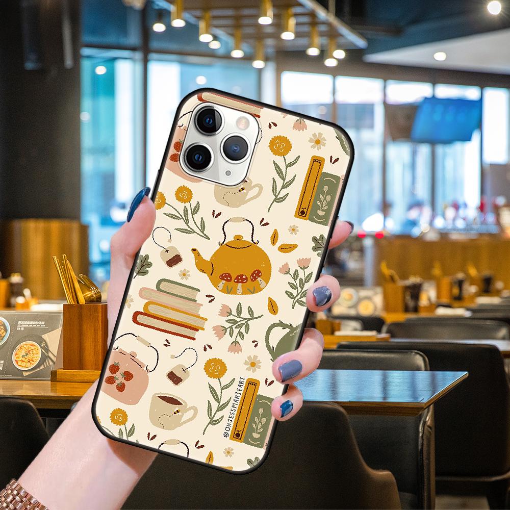 Husă de telefon pentru Apple IPhone 13 12 11 Mini Pro MAX SE X XS XR 8 7 6 S Plus Husă neagră Etui Luxury Impermeabil Dovleci de toamnă