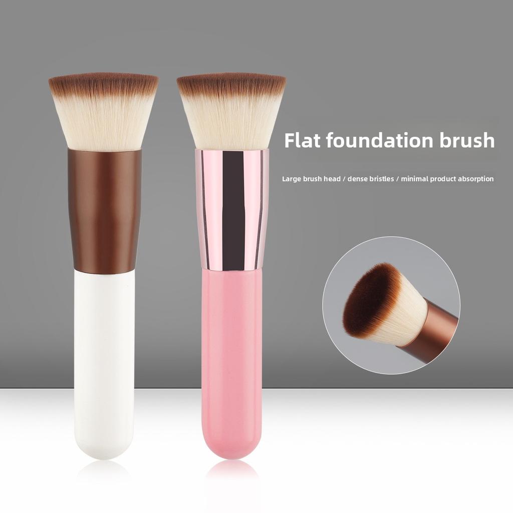 Big Chubby Dun Flat Head Foundation Brush BB Cream Liquid Foundation Brush Concealer Brush Soft Hair No Traces Do Not Eat Powder Face Beauty Tools