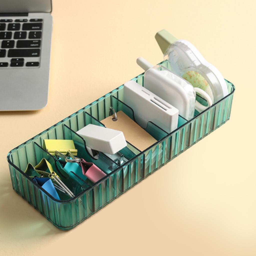 Cable   Box Multiple Compartments Remote Control   Cord Storage Box for Home Desktop