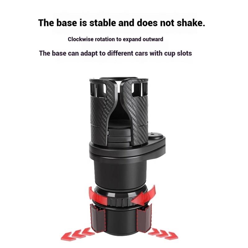 4 In 1 Car Cup Holder For BMW X5 G05 2025-2025 Car Cup Holder Car Extender Multifunctional Rotating Car Cup Holder