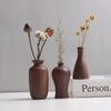 1pcs Solid Wood Vase Black Walnut Small Ornaments Wooden Crafts Home Decoration New Flower Arrangement Device
