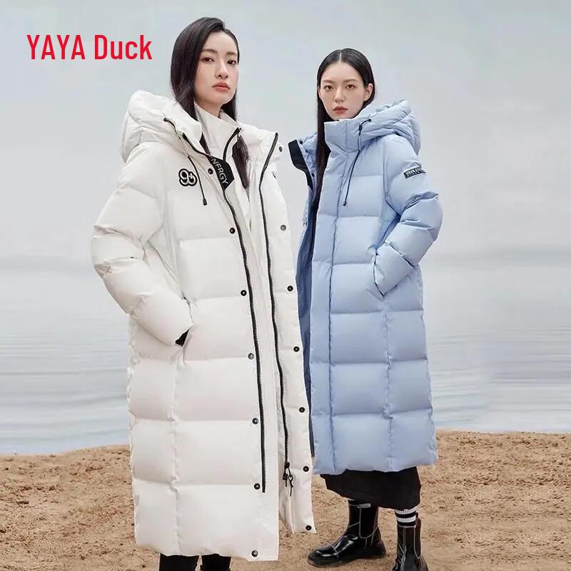 Yaya 90+ Series Unisex Hooded Over-the-Knee Down Jacket