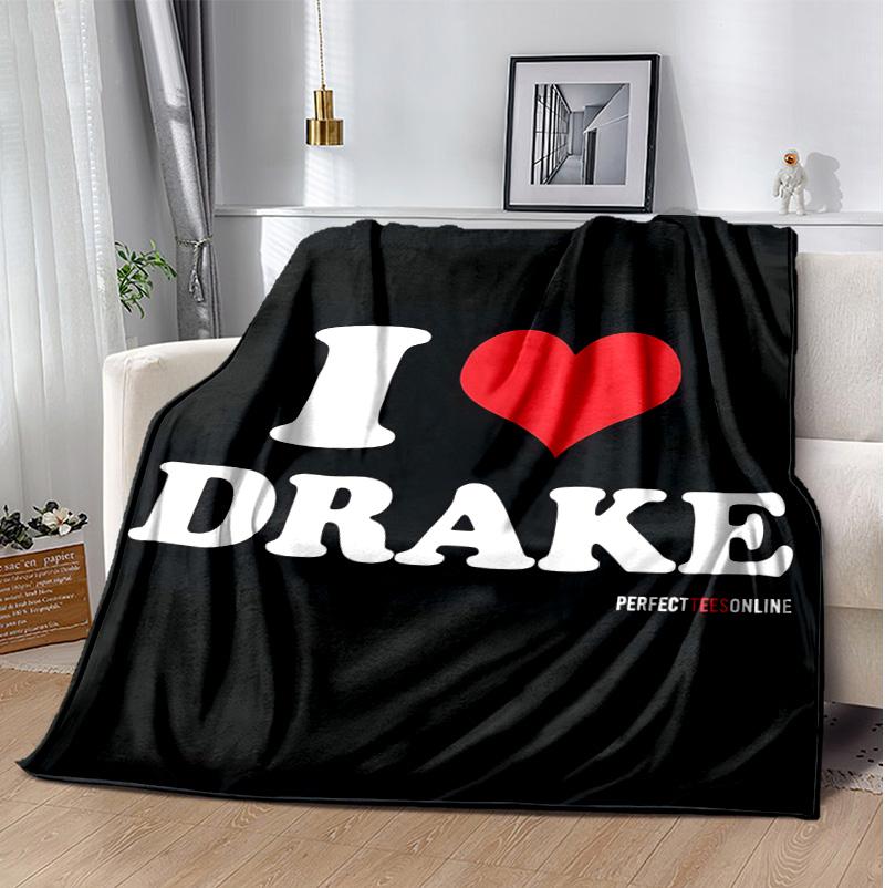 Drake Flannel Blanket Soft Warm All-Season Throw, Design for Camping, Car Travel, Hiking Sofa, Bed, Office Perfect Gift for Parties