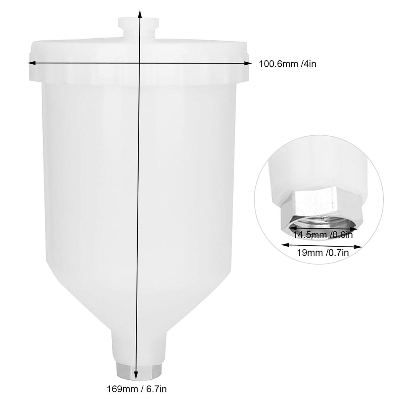 

Sprayer 600ml Spray Gun Pot Plastic Stainless Steel Threaded Connector Hand Tool Accessories Stainless Steel Threaded Connector