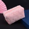 1 PC Embroidered Heart-Shaped Pencil Case Cute Pillow-Shaped Bag Large Capacity Portable Storage Organizer Girl School Supplies
