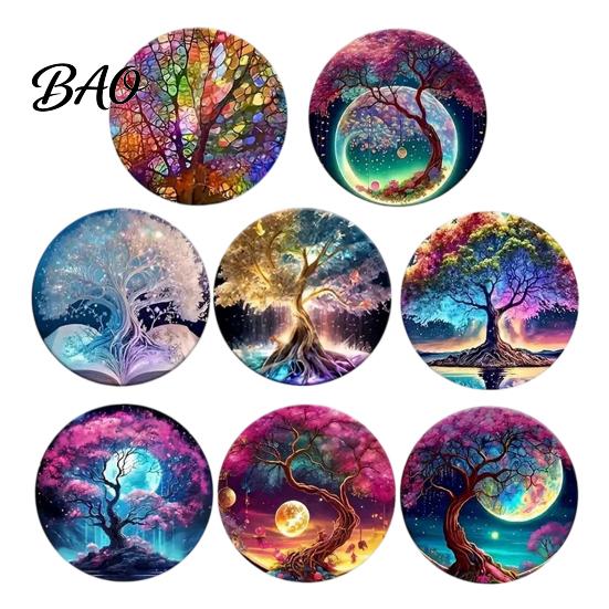 Furniture Protection Coaster 8PCS Coasters, Colorful Wood with Non-Slip Heat Insulation Multi-color Pack Waterproof Drink Holder, for Home Office