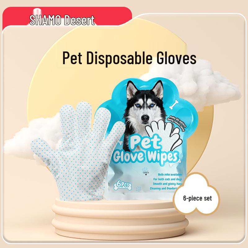 Rukavice a ubrousky pro čištění domácích mazlíčků od CrossBorder pro kočky a psy (Bezpečné proti olizování)