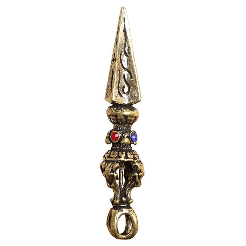 Pendentif Fait Main Pilon Religieux Pendentifs de Prière Pilon Vajra Bouddhiste Cuivre