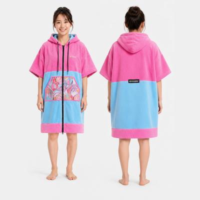 4Monster Umzieh-Saugfähiger Surfen Sauna Surf-Poncho Poncho, Handtuch, Poncho, Mikrofaser, Schnelltrocknend, Poncho,