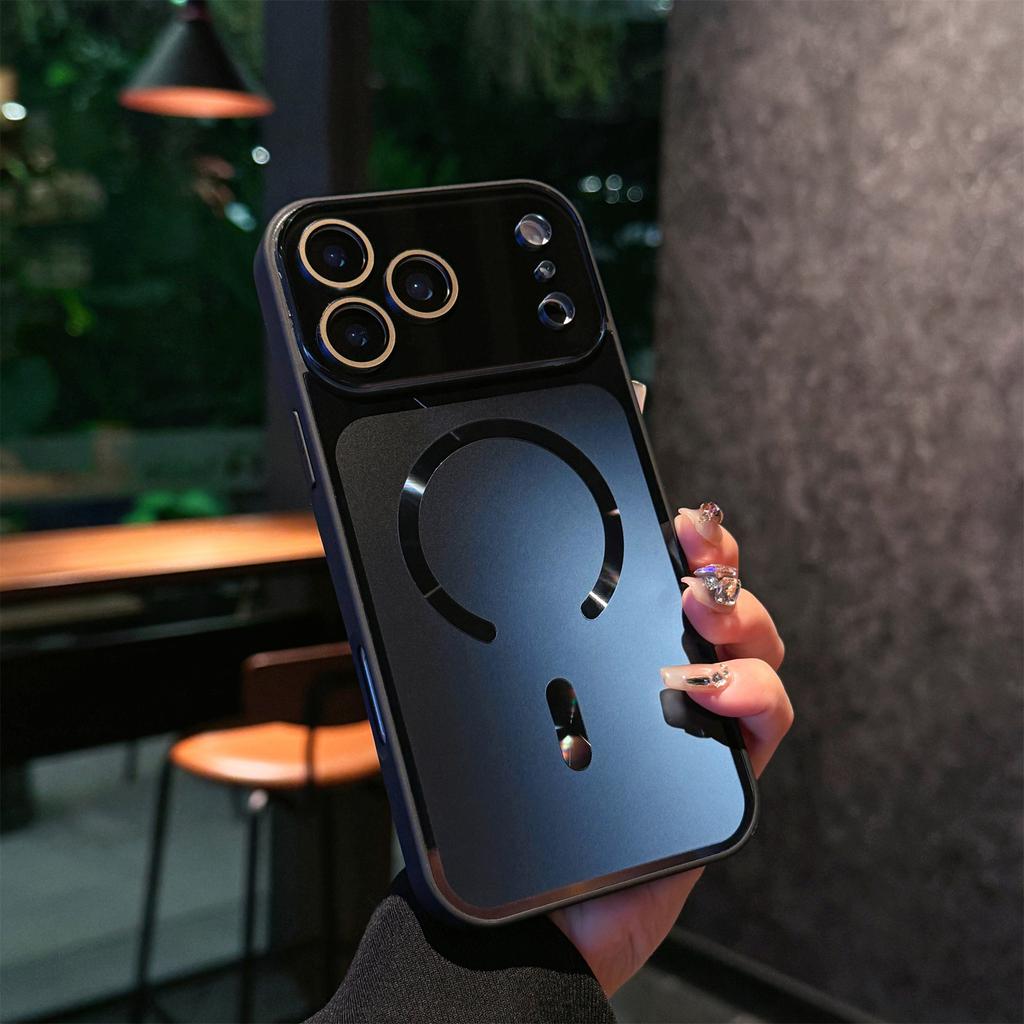 For iPhone 17 Pro Case Compatible with MagSafe TPU PC Phone Back Cover with Lens Film