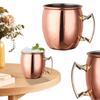 Moscow Mule Mug Stainless Steel Coffee Cup Copper Plated Bar Drinkware for Cold Drinks Beer Wine Bars Parties Gifts