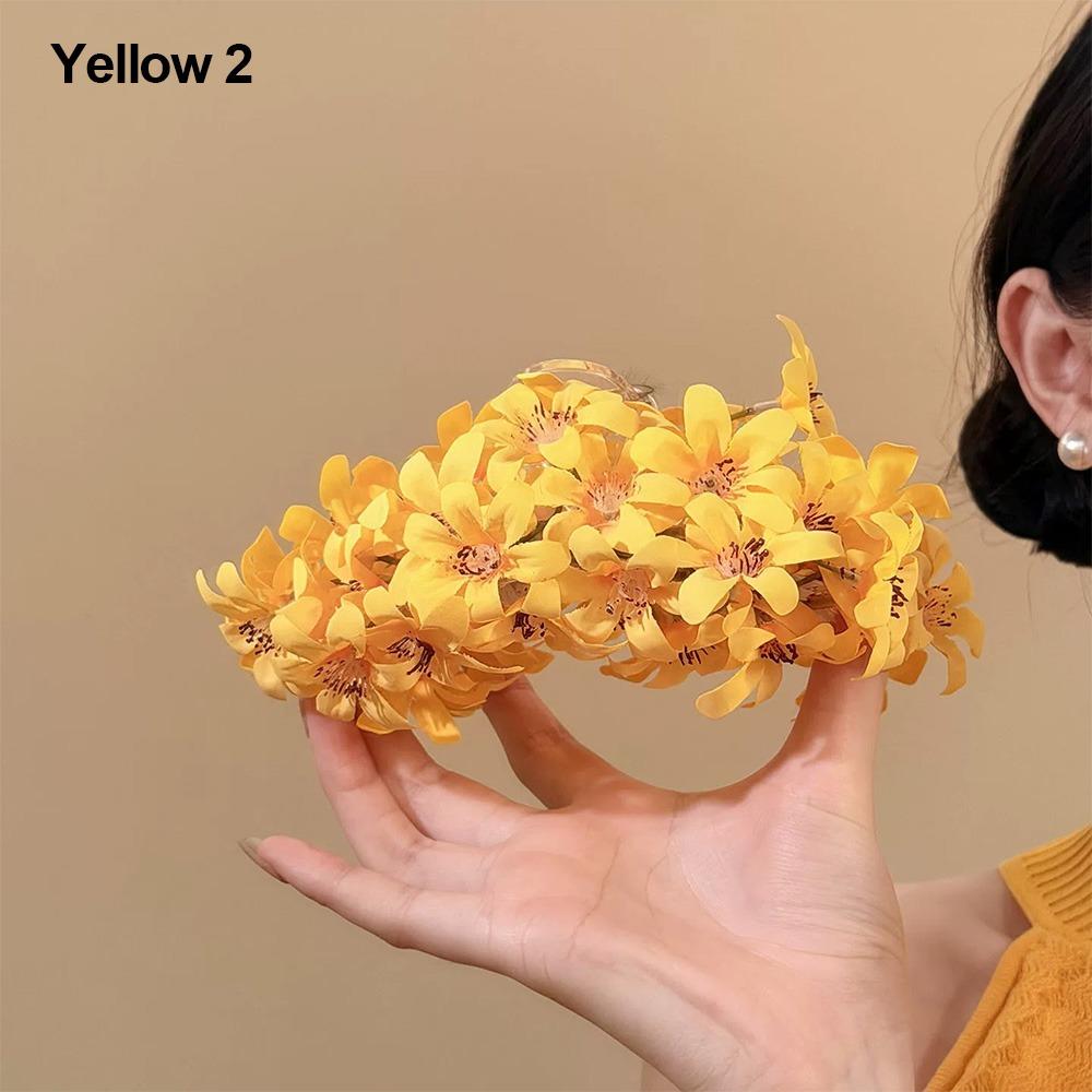 

Korean Flower Hair Clip Beautiful Hair Claw Clip New Shark Clips Yellow2