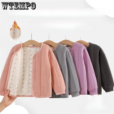 Autumn and Winter Children's Down and Cotton Jackets for Boys and Girls Cotton Jackets with Added Fleece and Warm Cotton Jackets