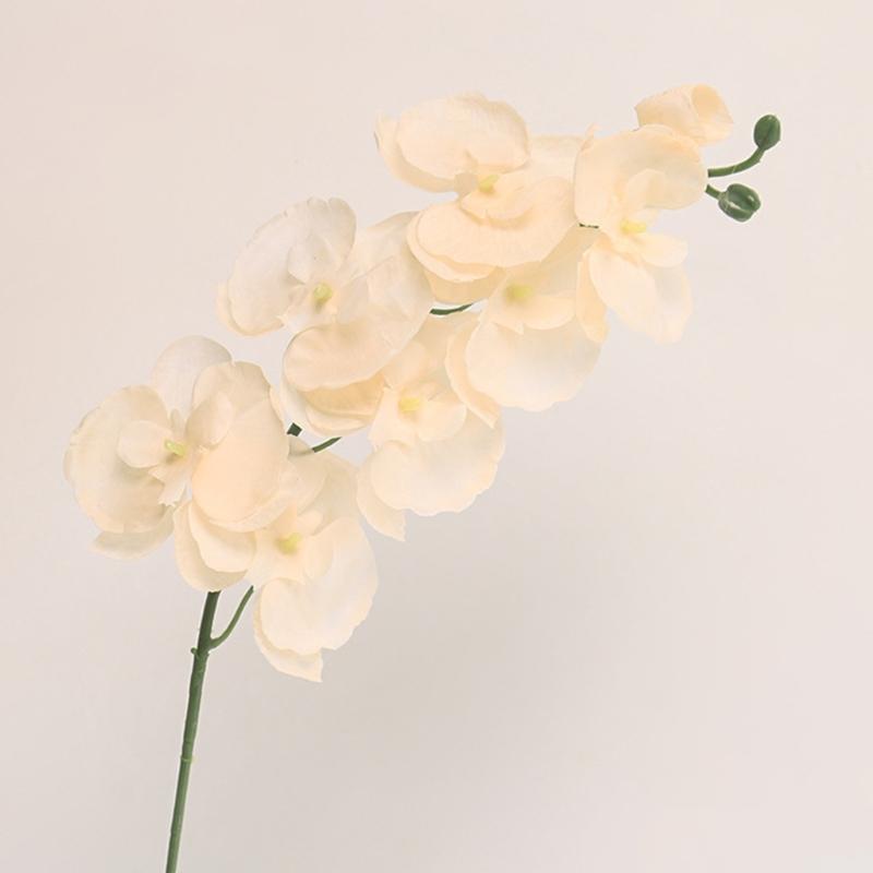 Realistic Artificial Orchids Stem Silk Flower Branch for Permanent Wedding Displays or Home Vases Table Decoration