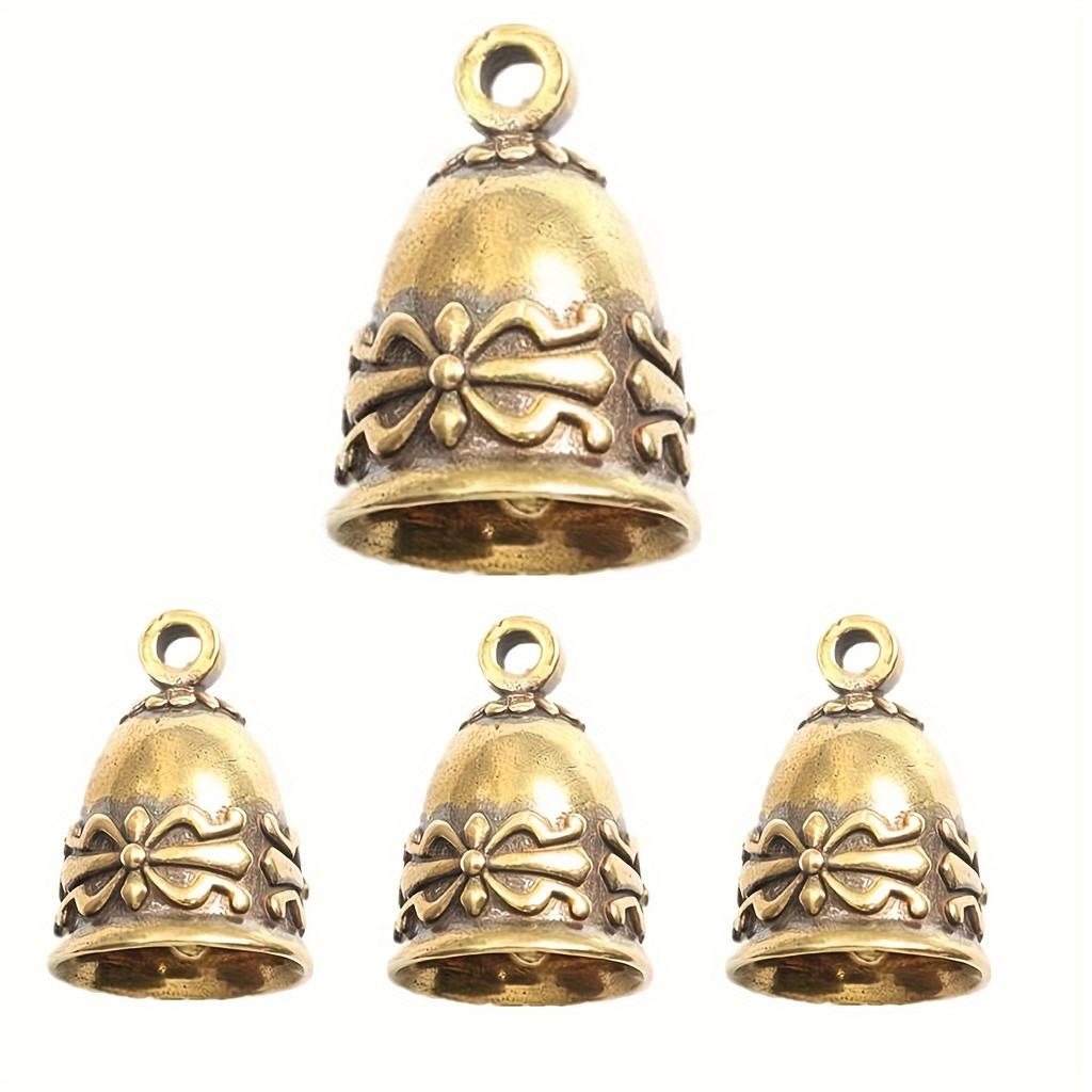 10-Piece Small Butterfly Bells & Vintage Brass Hanging Ornaments for Christmas Tree and Home Decor