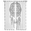 Black And White Dreamcatcher Sheer Curtain For Living Room Modern Voile Tulle Window Curtains For Bedroom Kitchen Drapes
