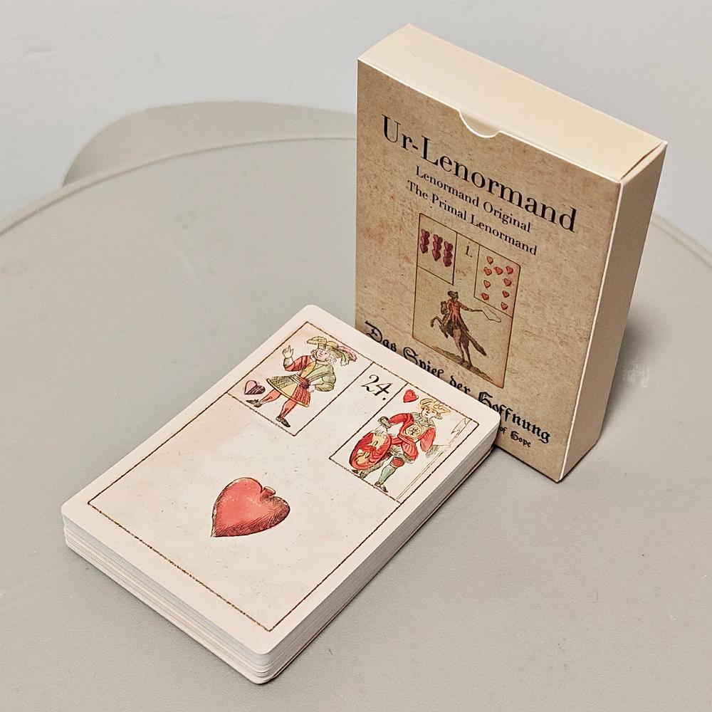 Carte Oracolo Ur-Lenormand - (Il Gioco della Speranza) - 9*6cm Mazzo Divinatorio Vintage del XVIII Secolo - Set di 36 Carte per Leggere la Fortuna