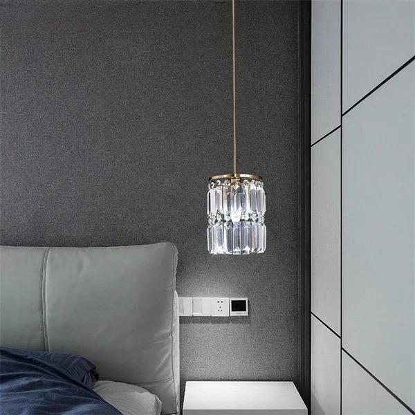 Luksusowa lampa wisząca z pojedynczą głowicą do oświetlenia nocnego Żyrandol do jadalni Nadaje się do wszystkich żarówek E14 Korytarz Bar Oprawy oświetleniowe