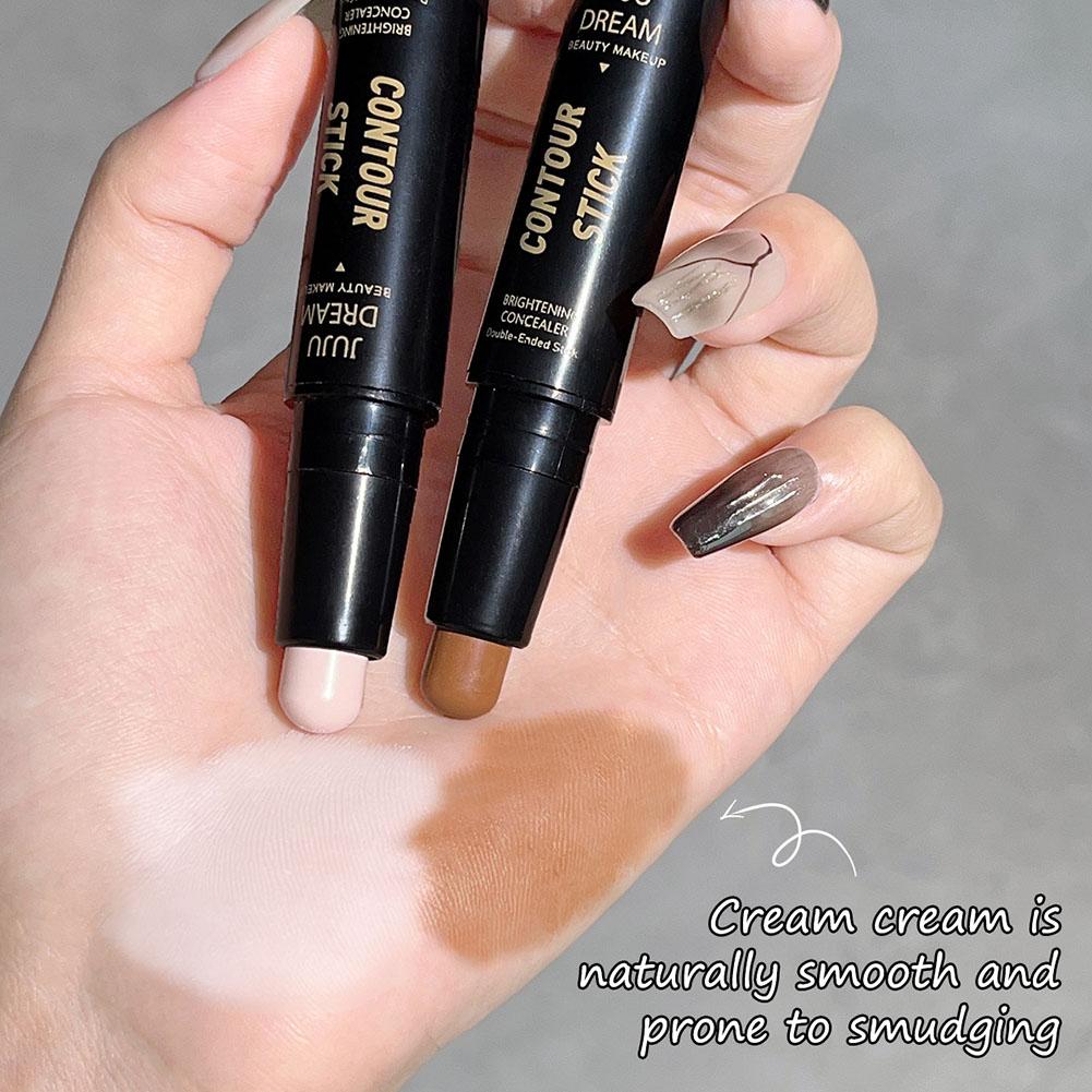 2 In 1 Cosmetic Concealer Face Contour Stick Highlighter Dual-Head Highlighter Trimming Up Matt V3G3