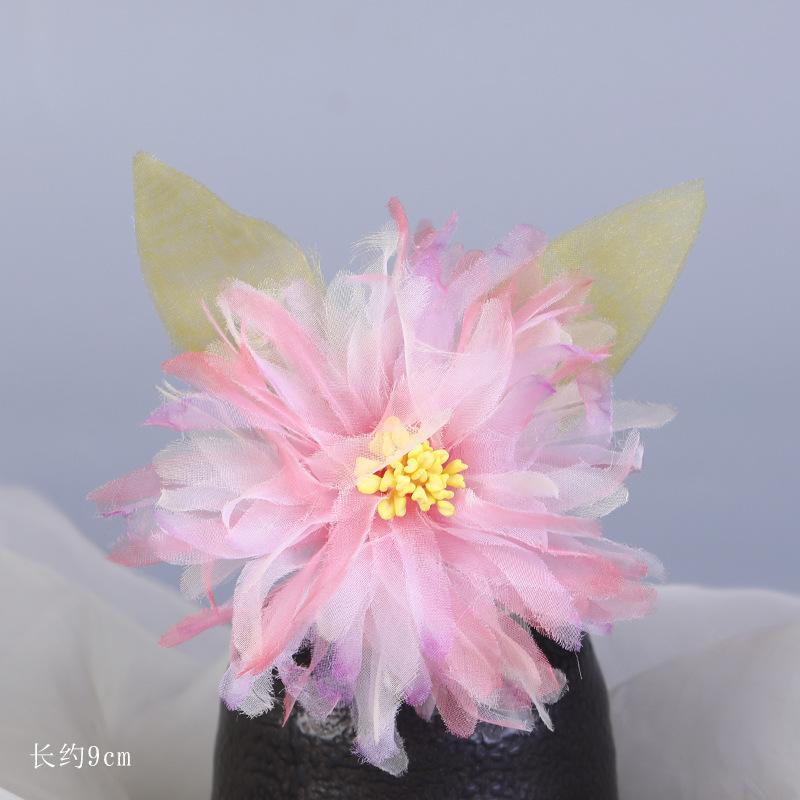 Hot Flower Headgear Antique Hair Accessories Hanfu Silk Flower Hairpin Simulation Flower Peony Flower Hairpin Tang Feng Hairpin Flower Head Flower *10pcs