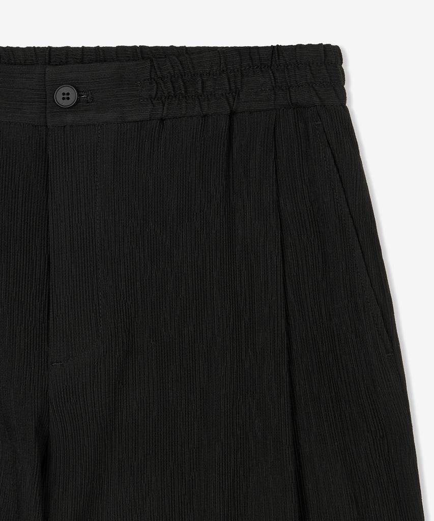 Tienjiti Kinoshita Seersucker Semi-Wide Pants (Black) Tnpa6E205Bk