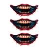 Spooky Theme Party Accessories 3Pcs Realistic Scary Mouth Tattoos for Halloween Zombie Vampire Clown Party, Waterproof Fangs Bloodstains Stickers