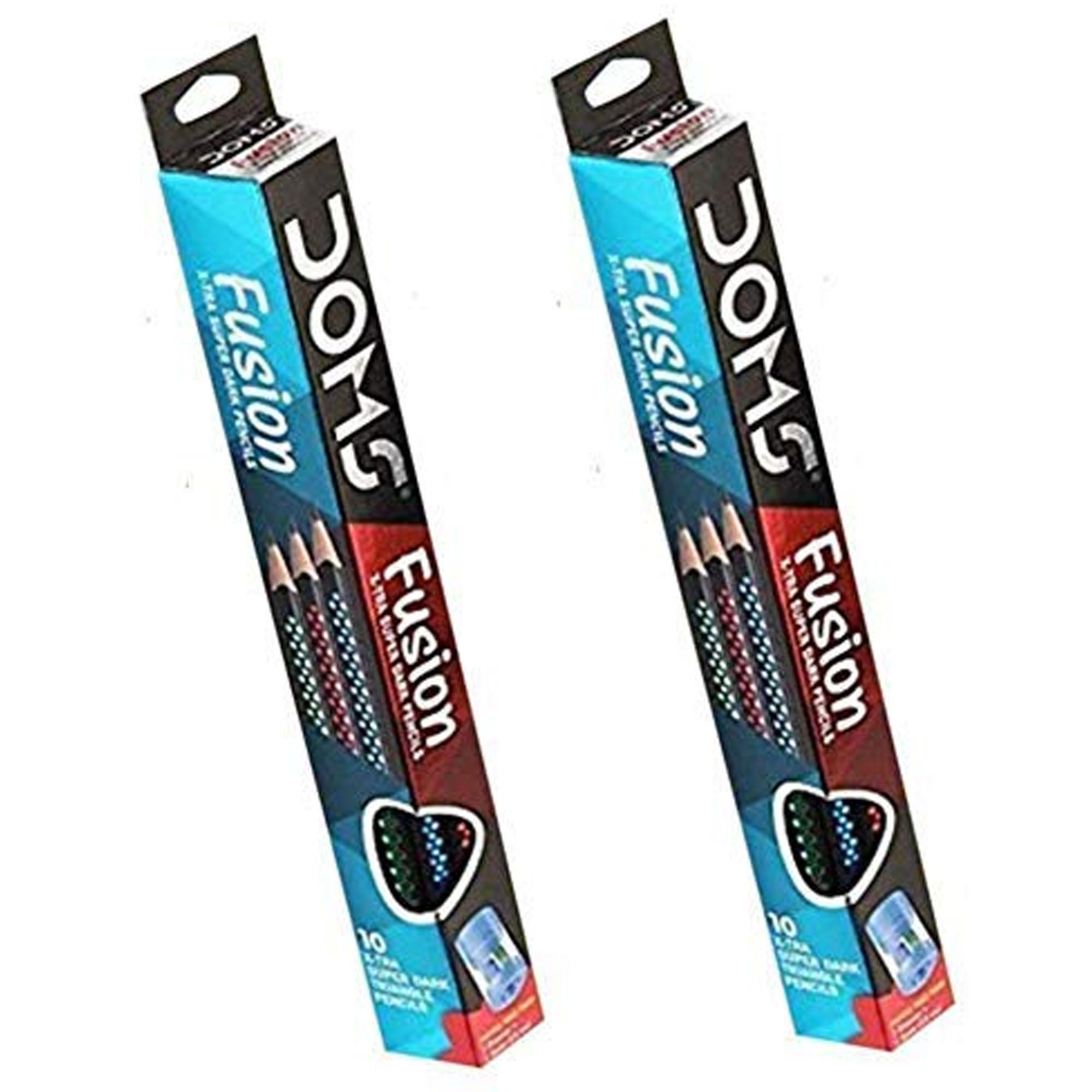 

Doms Fusion Xtra Super Dark Graphite Pencils Pack of 30 for School Writing Drawing Sketching Stationery Use Kids