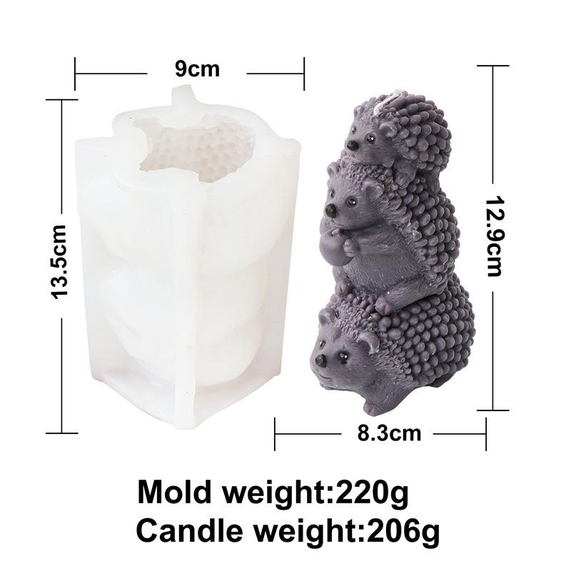 3D Cute Stacked monkey candle silicone mold lovely animalcake chocolate silicone mold rabbit tortoise bear resin silicone mold