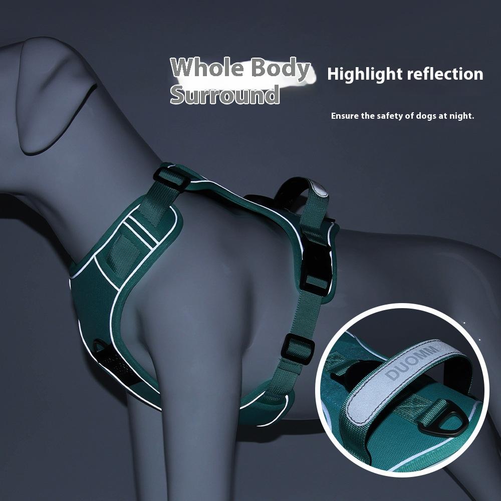 Anti-Pull Dog Harness for Large Dogs Labrador Golden Retriever Reflective No Pull Pet Vest GPS Tracker Compatible