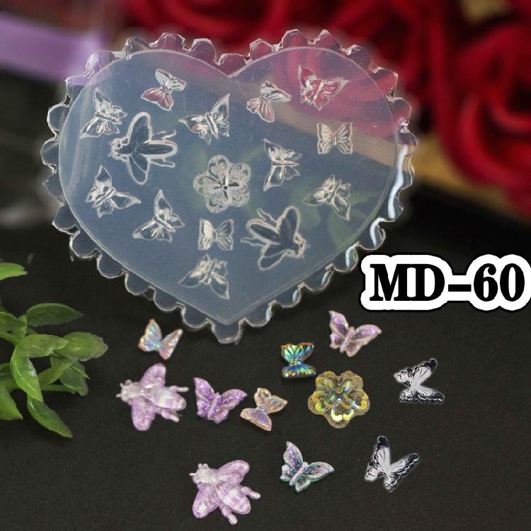 Beatiful Silicone Nail Template Flower Mold DIY Nail Art Mold Silicone Assorted