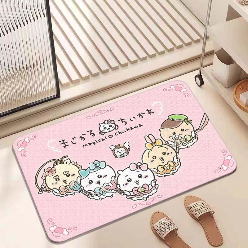 Cartoon Animal Chii Kawa Usagi Carpet Mat Cute Kawaii Chiikawa Rug Soft Non-Slip Home Decoration For Kids Room Welcome Mat