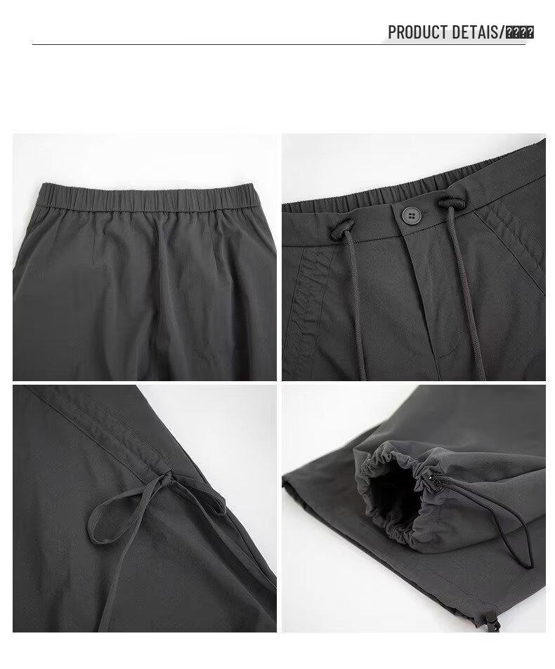 2026 Spring Women's Thin Paratrooper Wide-Leg Casual Quick-Dry Sports Pants