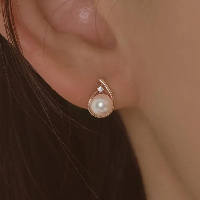 14k Post Vivi Teardrop Pearl Earrings
