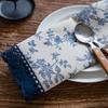 Table Runner Printing Garden Navy Blue Rose Flowers Table Tea Flag Dinner Flag Long Strip Holiday Party Table Decoration
