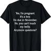 Dont Touch My Belly Pregnancy Shirt Due Date In November Boy