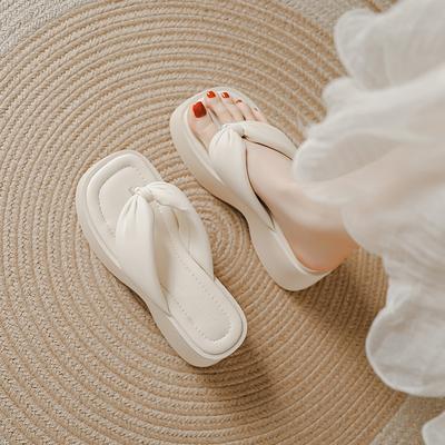 Plateausandalen Damen Sommer neu Feenwind Zehenabsatz Urlaub Strand Sandalen Muffin-Schuhe