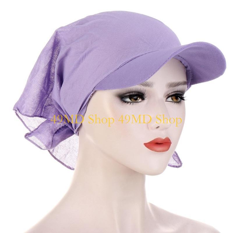49MD Outdoor Sports Hat Summer Camping Hat with Kerchiefs Headscarf Unisex Hat