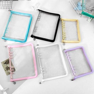 A6 Color Binder PVC Zipper Removable Loose-Leaf A5 Student Notebook Journal