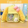Cute Cookie Annn Yellow Plush Girls Backpack With Large Capacity For Daily Use