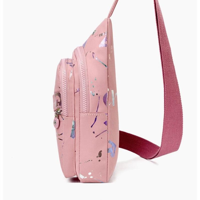 Women'S Chest Bags Geometric Print Oxford Cloth Casual Crossbody Bag Sports Travel Outdoor Chest Shoulder Bags