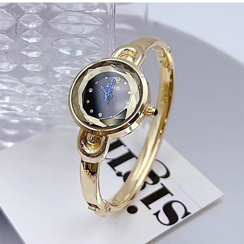 Bracelet Watch Simple Design Compact Quartz Watch Exquisite Disc Cutting Fashion Women'S Watch