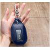Fashion PU Leather Keyless Entry Car Key Holder Housekeeper Keys Organizer Women Keychain Covers Smart Key Transparent Display Case Bag Pouch