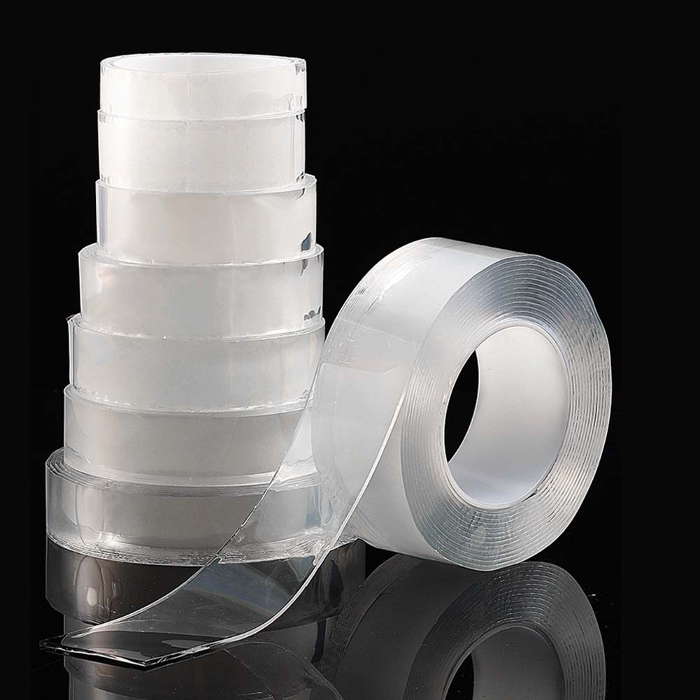 5M Double-sided Tape Transparent Nano Tape Reusable Washable Waterproof Tape Self Adhesive Tape Kitchen Bathroom Supplies Tapes