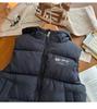Children's Korean-Style Hooded Vest - Thick Warm Printed Down for Boys & Girls, Autumn/Winter Fashion Outerwear
