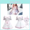 Japanese Anime Nurse Cosplay Costume With Pleated Dress For Women