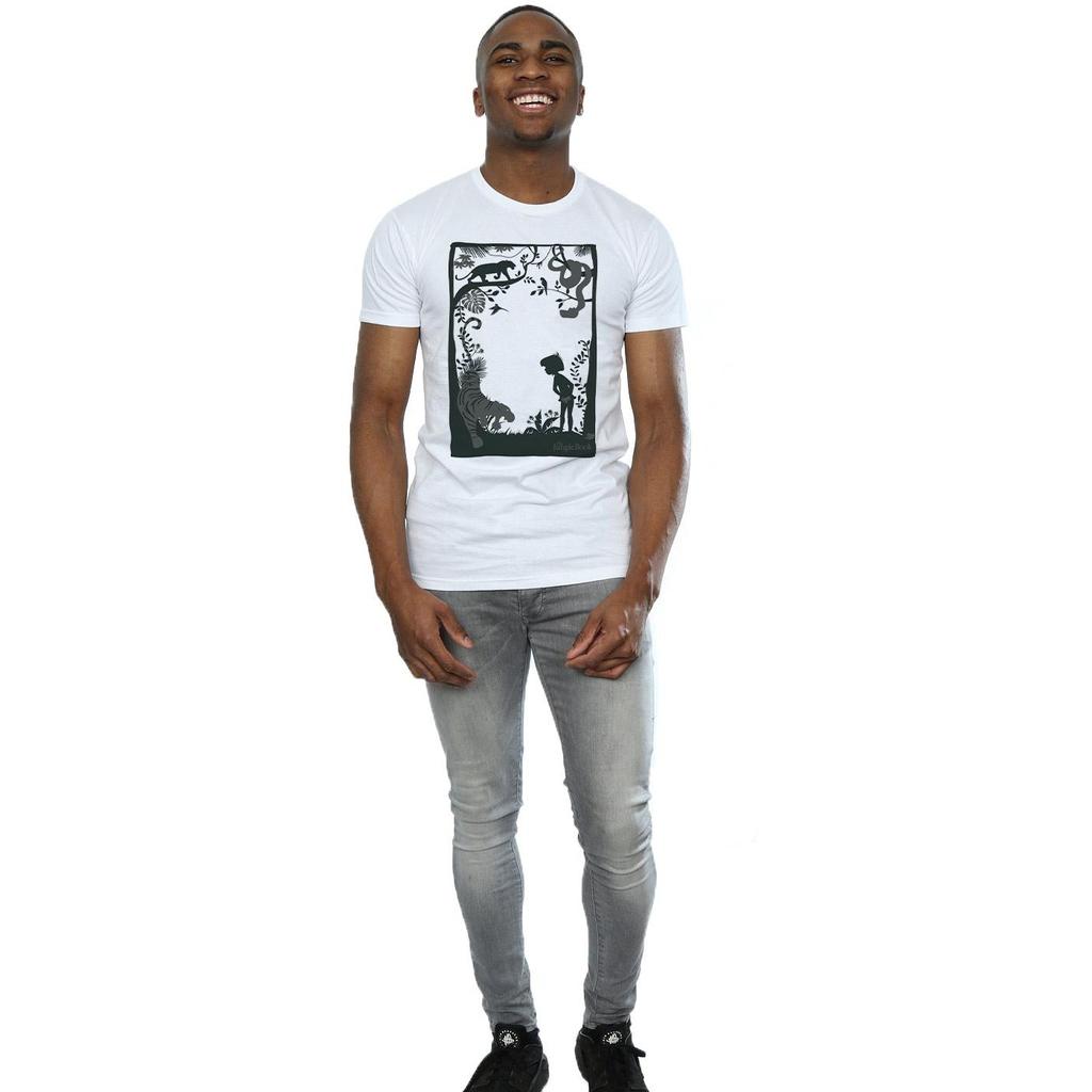 Disney Mens The Jungle Book Silhouette Poster T-Shirt