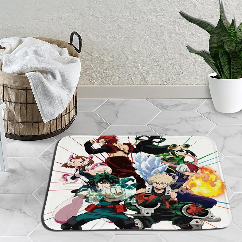 Amime meu herói academia tapetes deku midoriya izuku bakugou tapete dos desenhos animados quarto sala de estar macio antiderrapante área